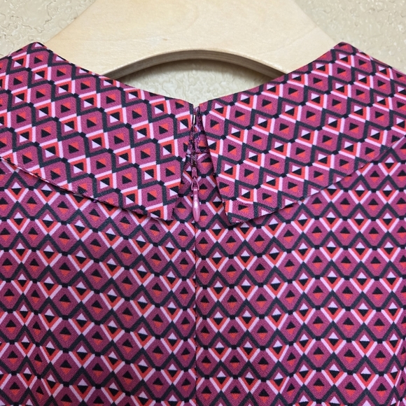 Alexia Admor Angellyne Midi Dress A-Line Geometric Academia Career Sz 12 - Picture 11 of 14